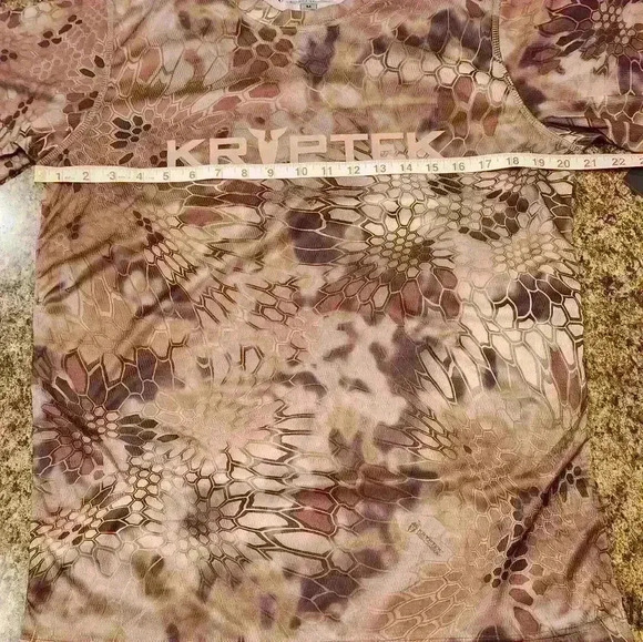 Men Kryptek Camo Short Sleeve Hyperion Crew w/ Logo Highlander Size M - Picture 6 of 9